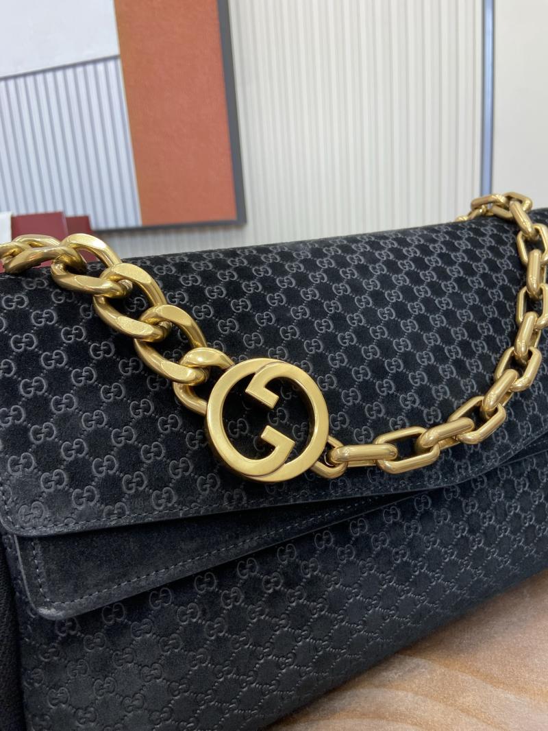 Gucci Suede Large shoulder bag Black 857362