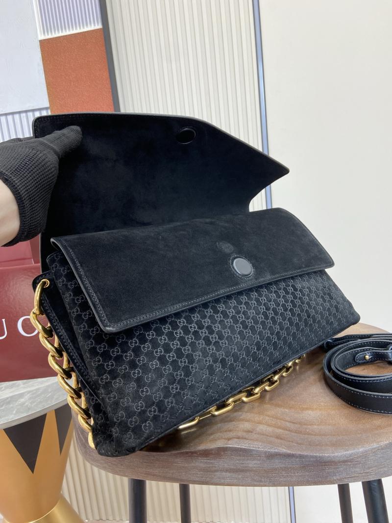 Gucci Suede Large shoulder bag Black 857362