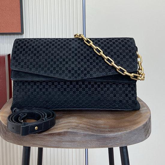 Gucci Suede Large shoulder bag Black 857362