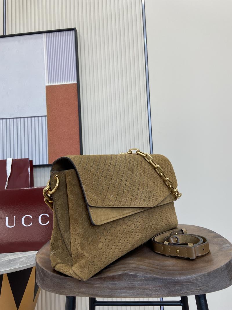 Gucci Suede Large shoulder bag Brown 857362