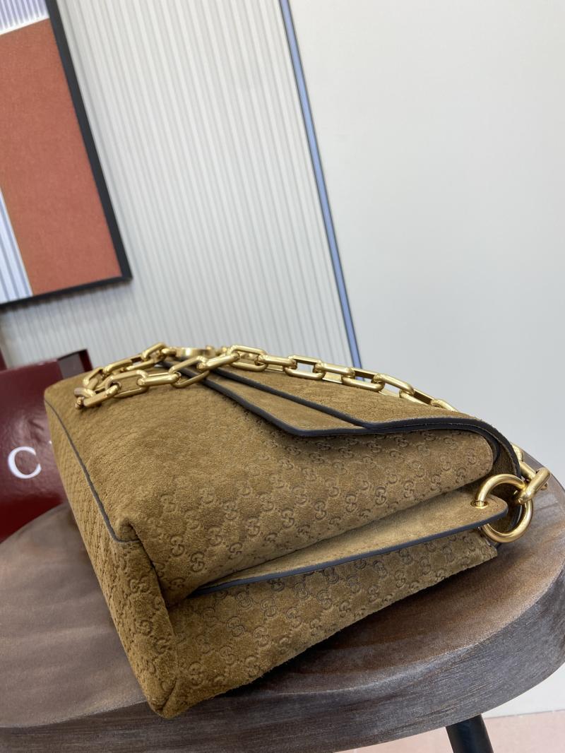 Gucci Suede Large shoulder bag Brown 857362
