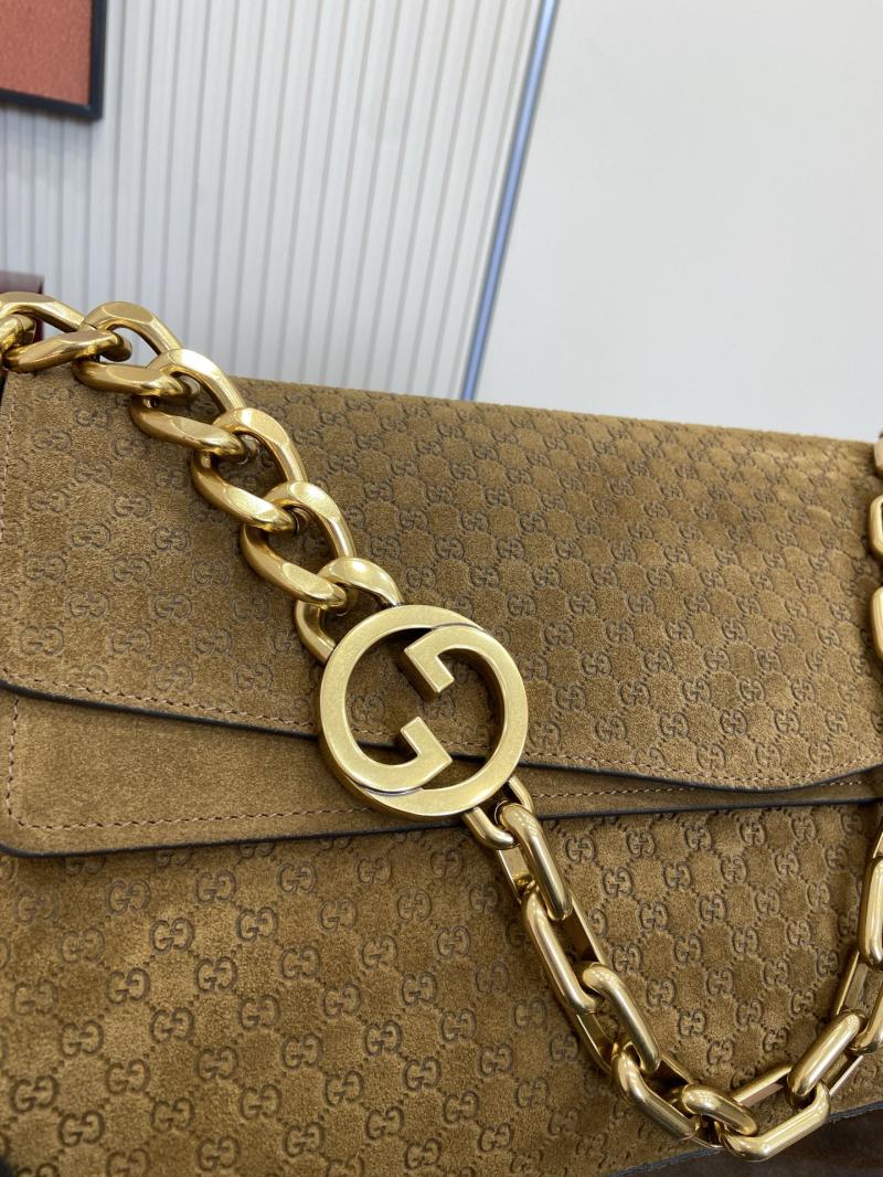 Gucci Suede Large shoulder bag Brown 857362