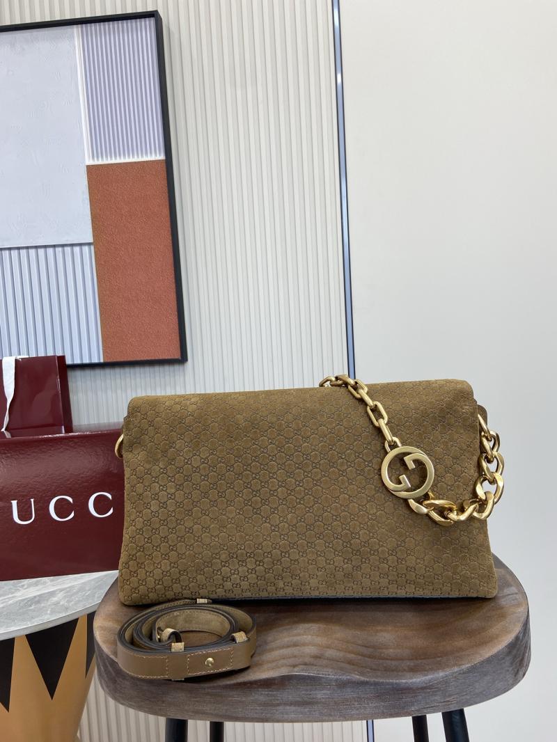 Gucci Suede Large shoulder bag Brown 857362