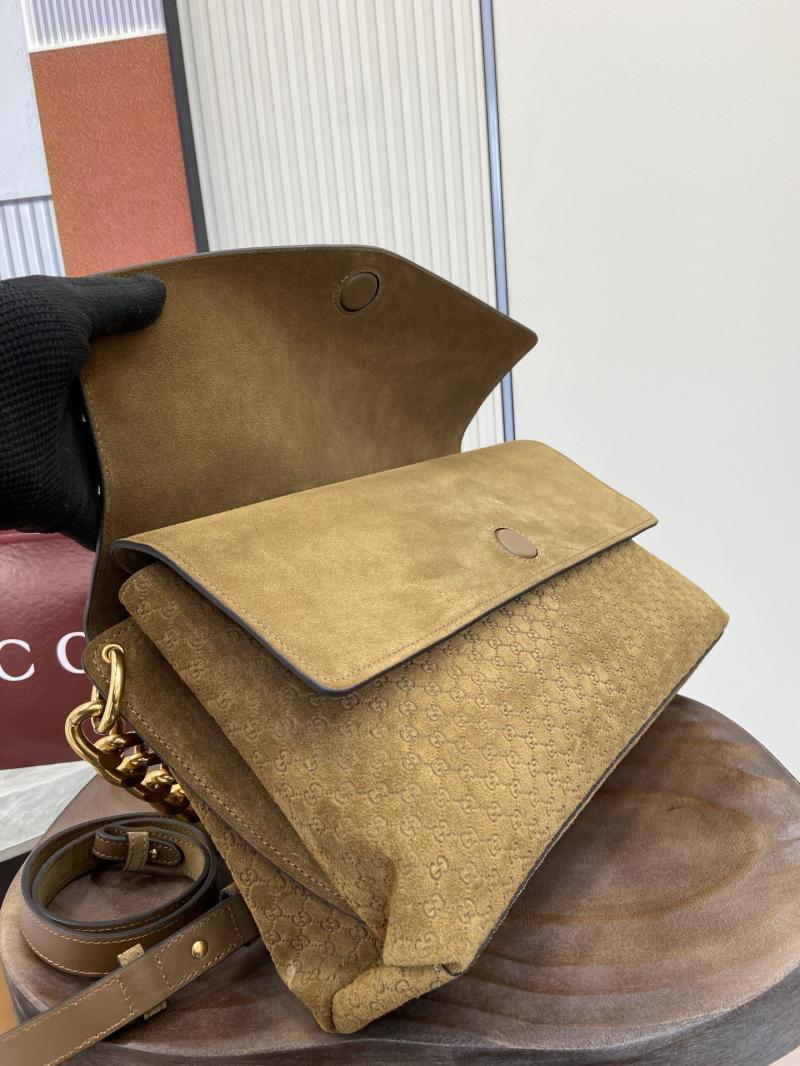 Gucci Suede Large shoulder bag Brown 857362
