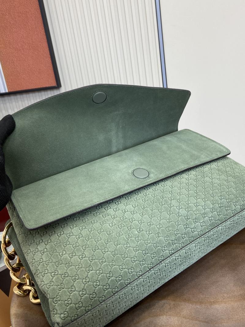 Gucci Suede Large shoulder bag Green 857362
