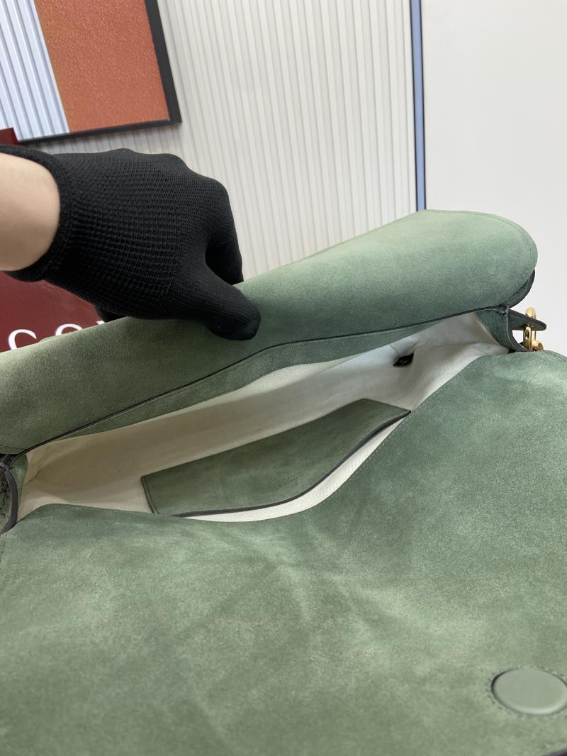 Gucci Suede Large shoulder bag Green 857362