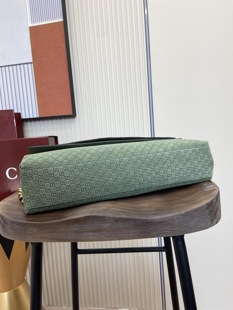 Gucci Suede Large shoulder bag Green 857362