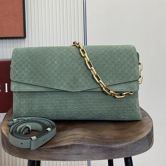 Gucci Suede Large shoulder bag Green 857362