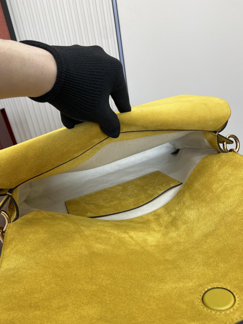 Gucci Suede Large shoulder bag Yellow 857362