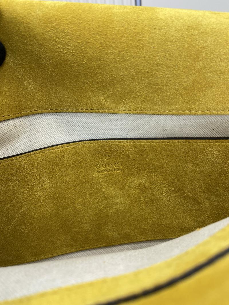 Gucci Suede Large shoulder bag Yellow 857362