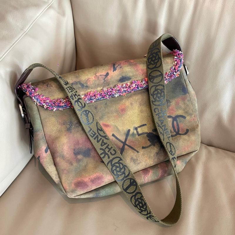 Large Chanel Graffiti Vintage Messenger Bag A122701