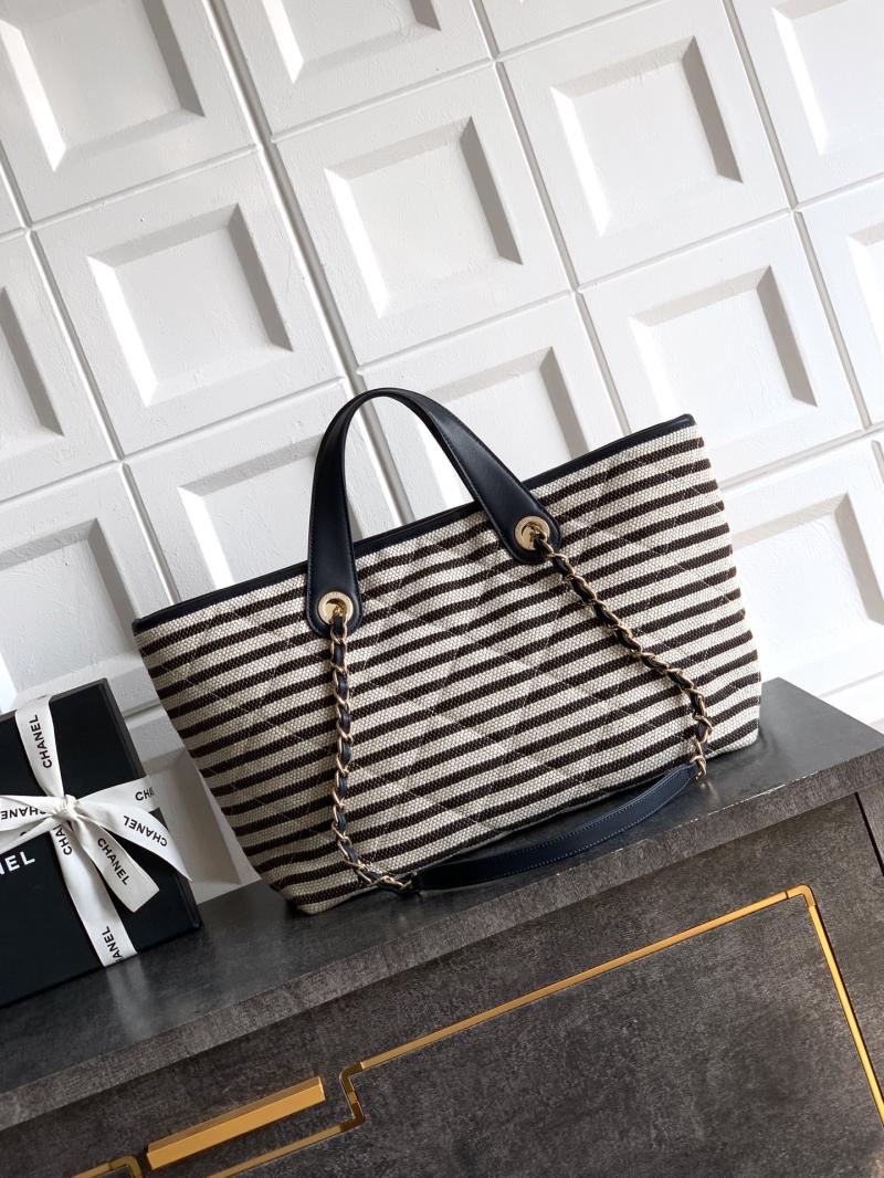 Large Chanel Shopping Bag Black AS6007