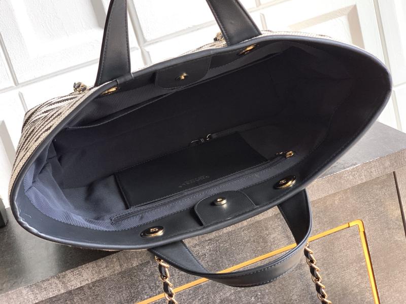 Large Chanel Shopping Bag Black AS6007