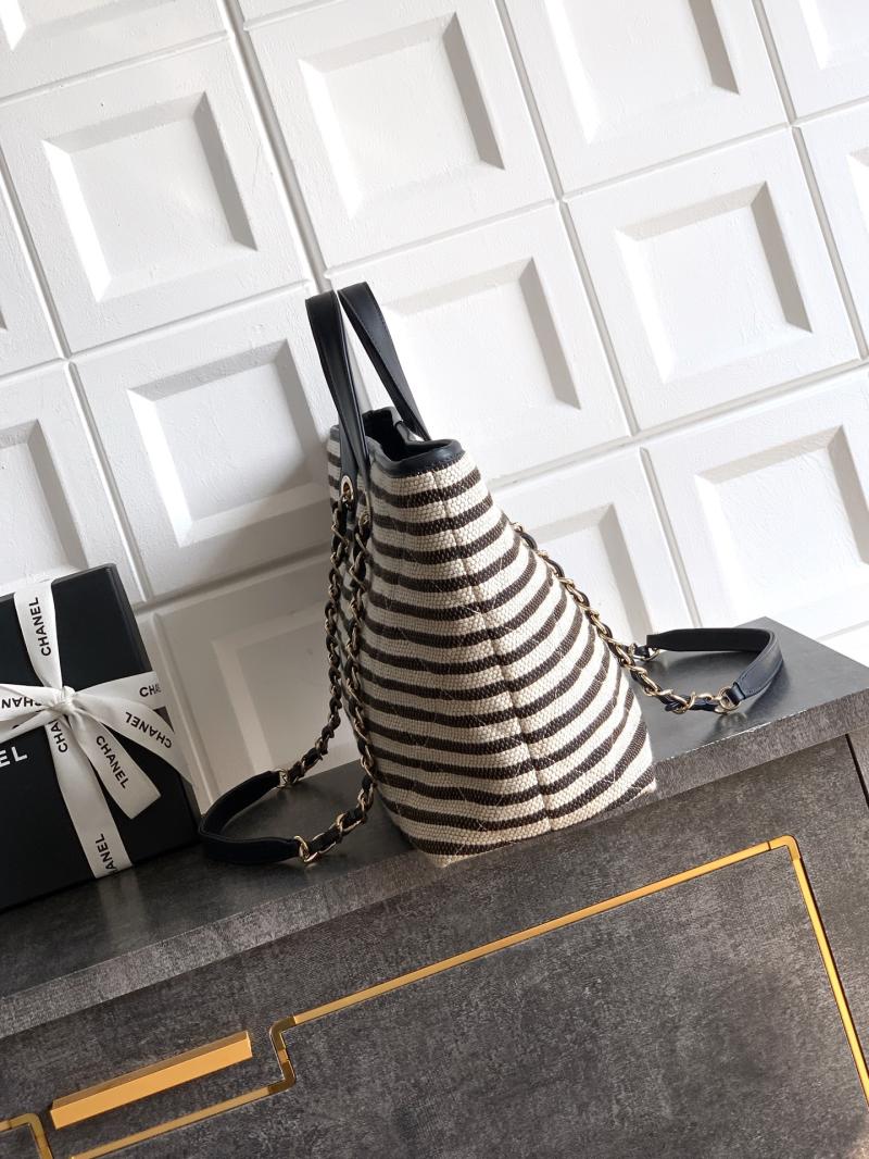 Large Chanel Shopping Bag Black AS6007