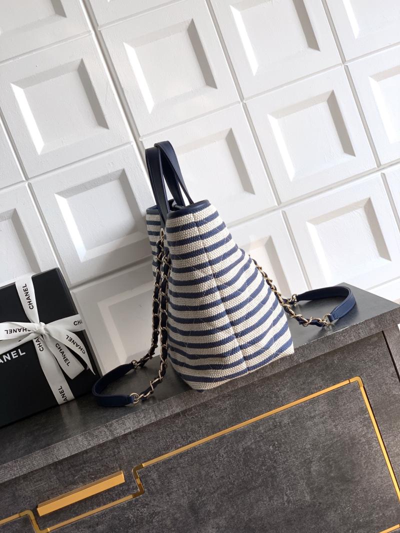 Large Chanel Shopping Bag Blue AS6007