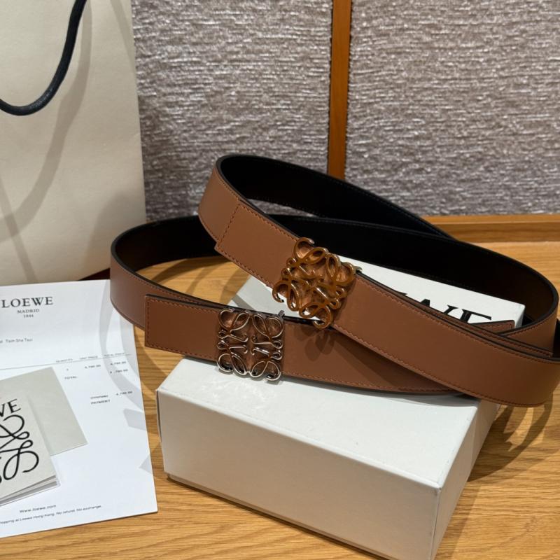 Loewe 32mm Leather Belt PYB122205