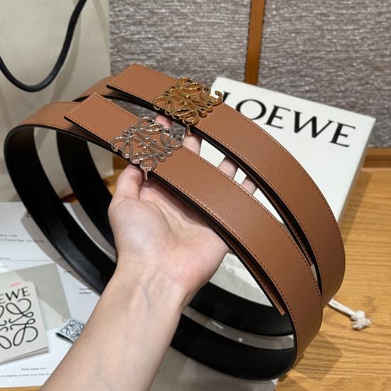 Loewe 32mm Leather Belt PYB122205