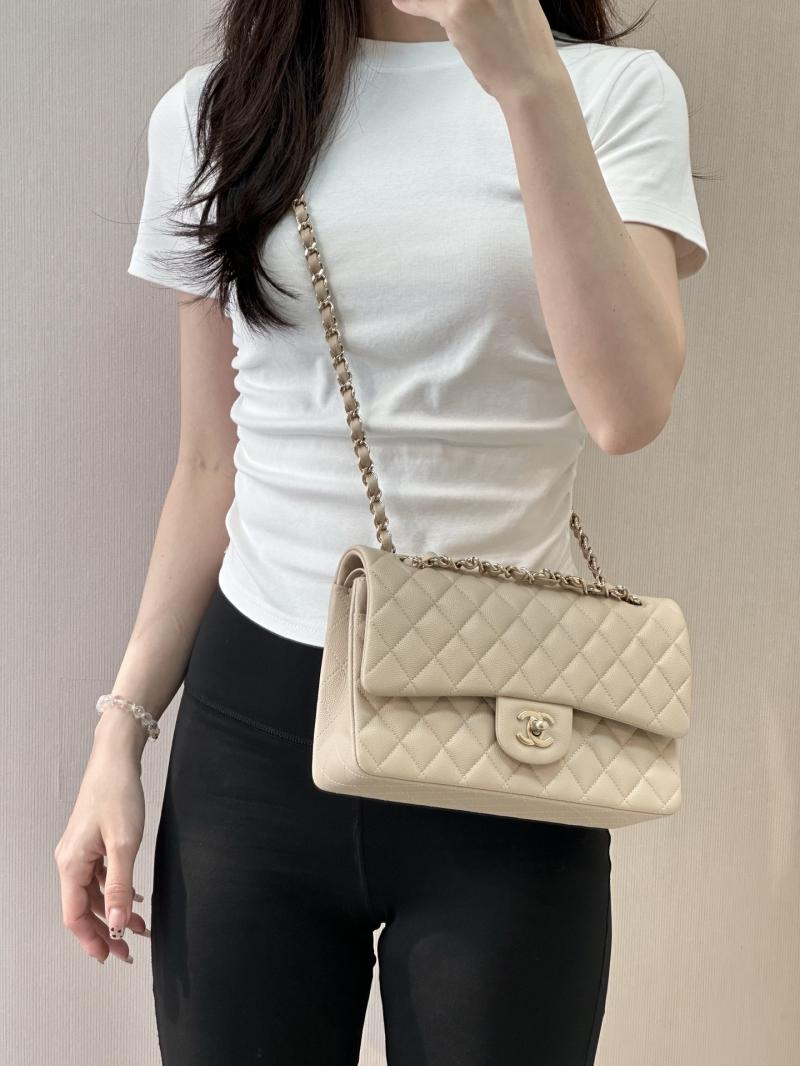 Medium Chanel Flap Bag Beige A01112
