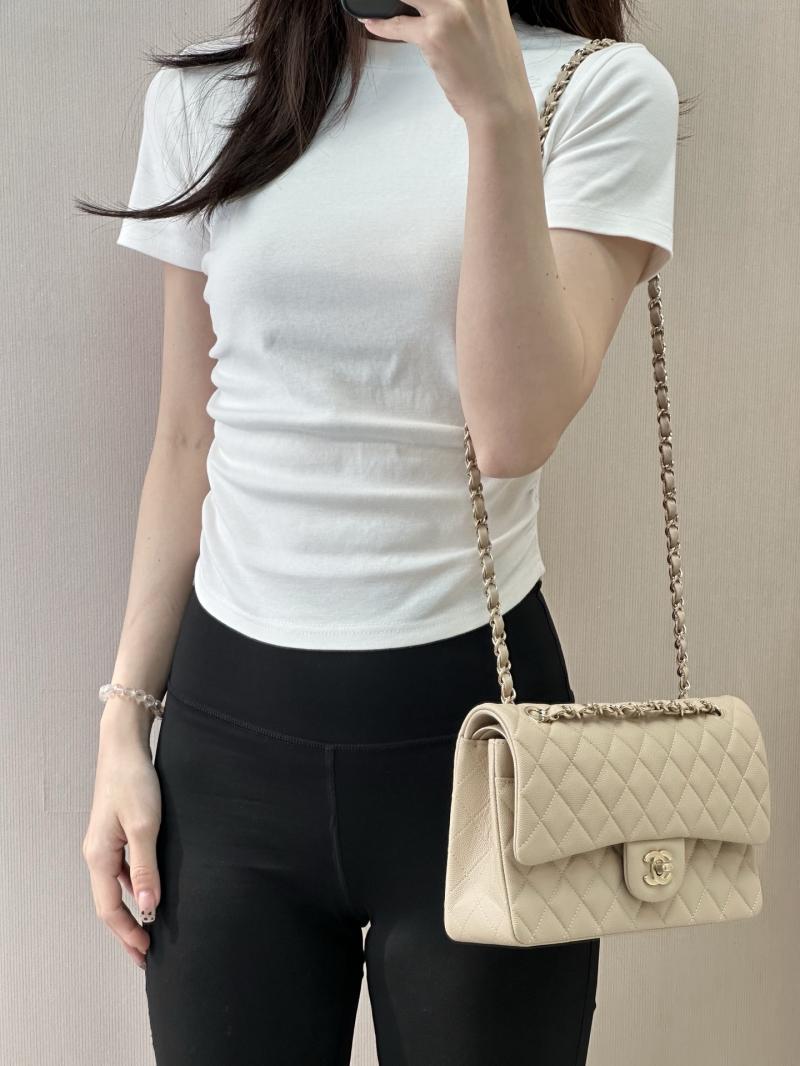Medium Chanel Flap Bag Beige A01112