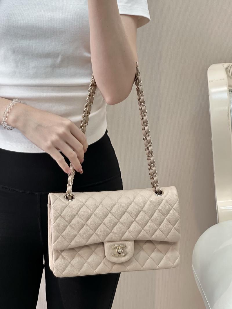 Medium Chanel Flap Bag Beige A01112
