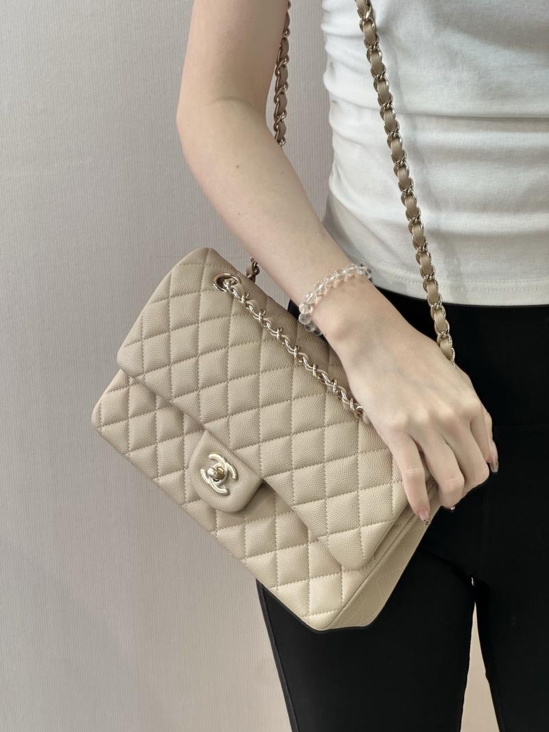 Medium Chanel Flap Bag Beige A01112