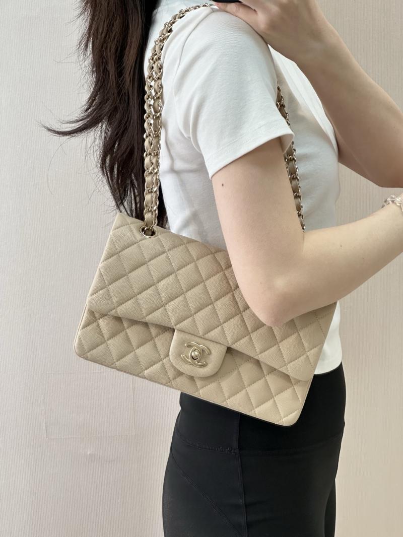 Medium Chanel Flap Bag Beige A01112
