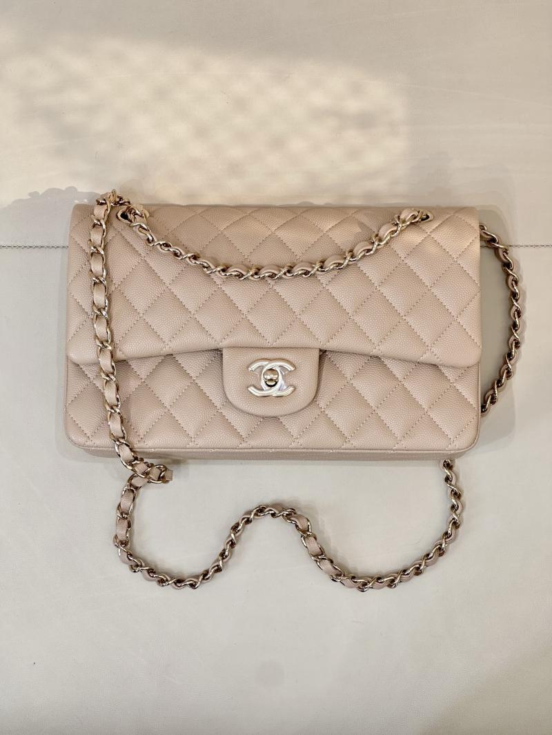 Medium Chanel Flap Bag Beige A01112