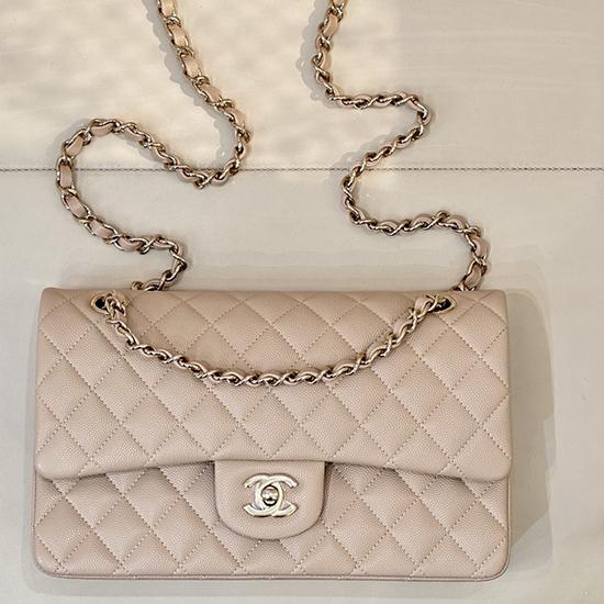 Medium Chanel Flap Bag Beige A01112