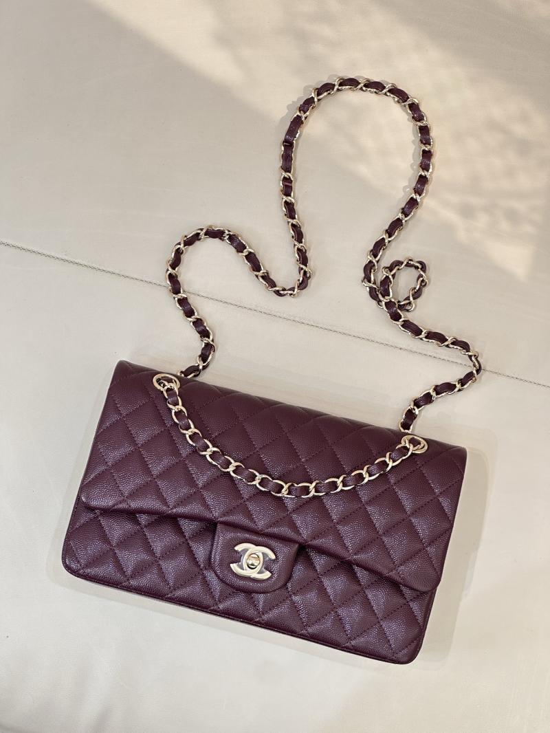 Medium Chanel Flap Bag Burgundy A01112