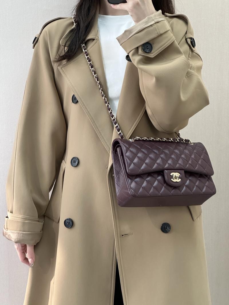 Medium Chanel Flap Bag Burgundy A01112