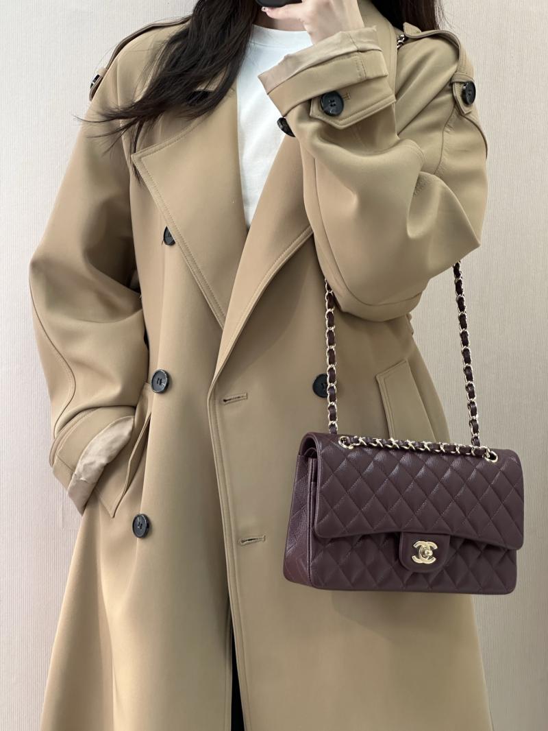 Medium Chanel Flap Bag Burgundy A01112