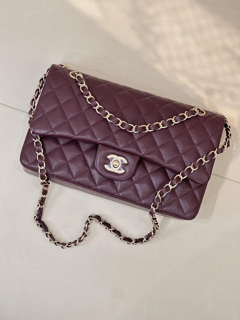 Medium Chanel Flap Bag Burgundy A01112