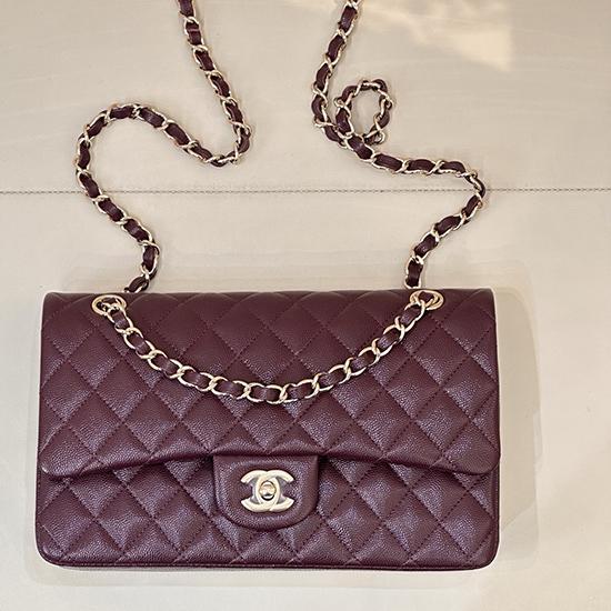 Medium Chanel Flap Bag Burgundy A01112