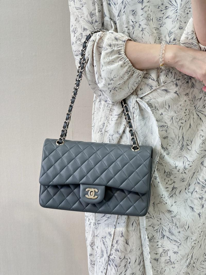 Medium Chanel Flap Bag Dark Grey A01112