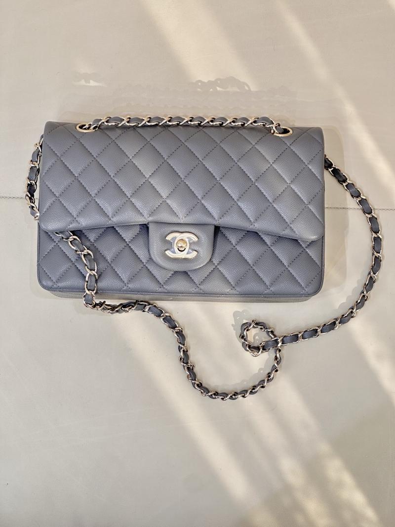 Medium Chanel Flap Bag Dark Grey A01112