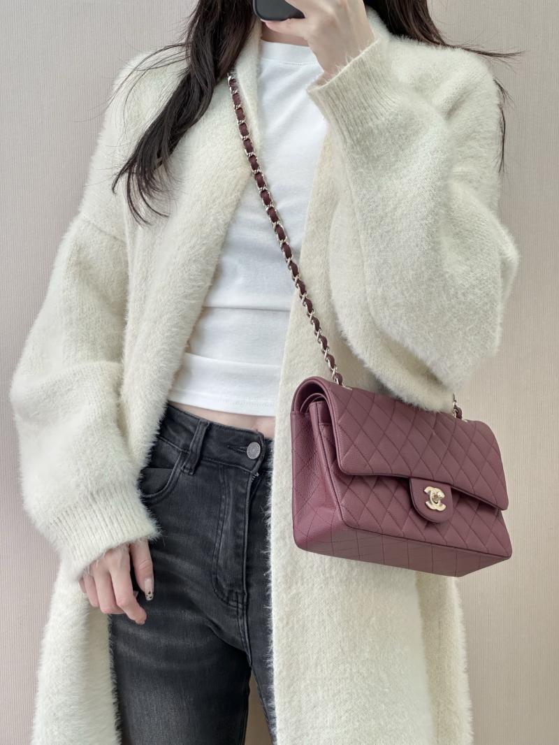 Medium Chanel Flap Bag Dark Red A01112