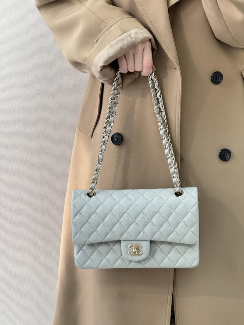 Medium Chanel Flap Bag Light Grey A01112