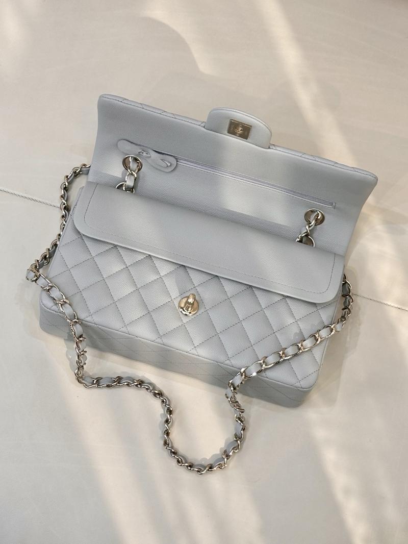 Medium Chanel Flap Bag Light Grey A01112