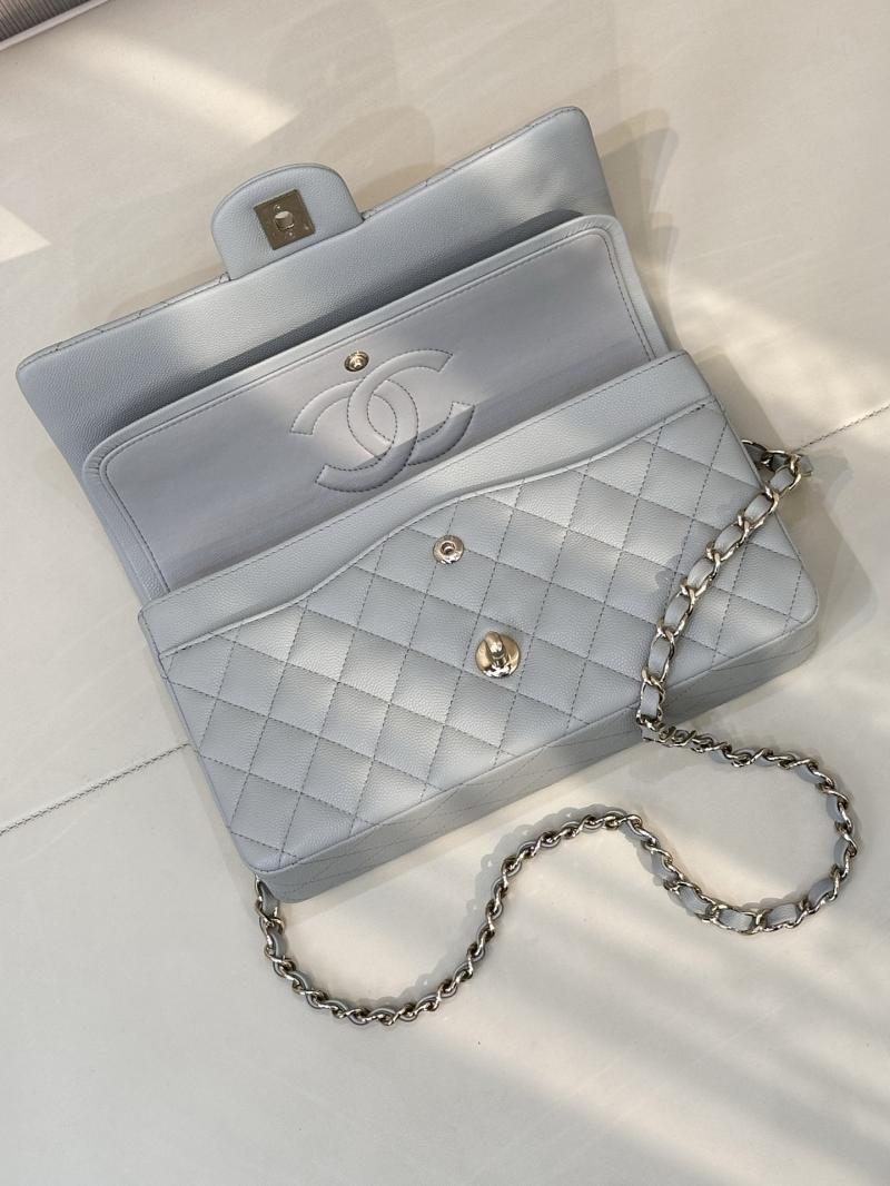 Medium Chanel Flap Bag Light Grey A01112