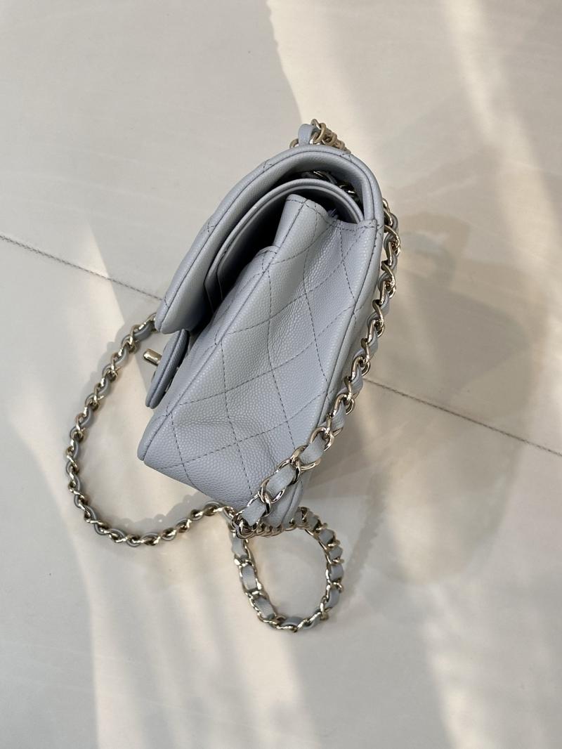 Medium Chanel Flap Bag Light Grey A01112