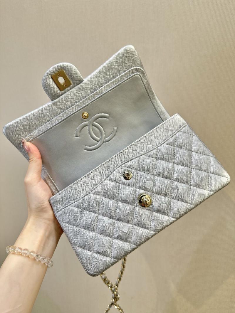 Medium Chanel Flap Bag Silver A01112