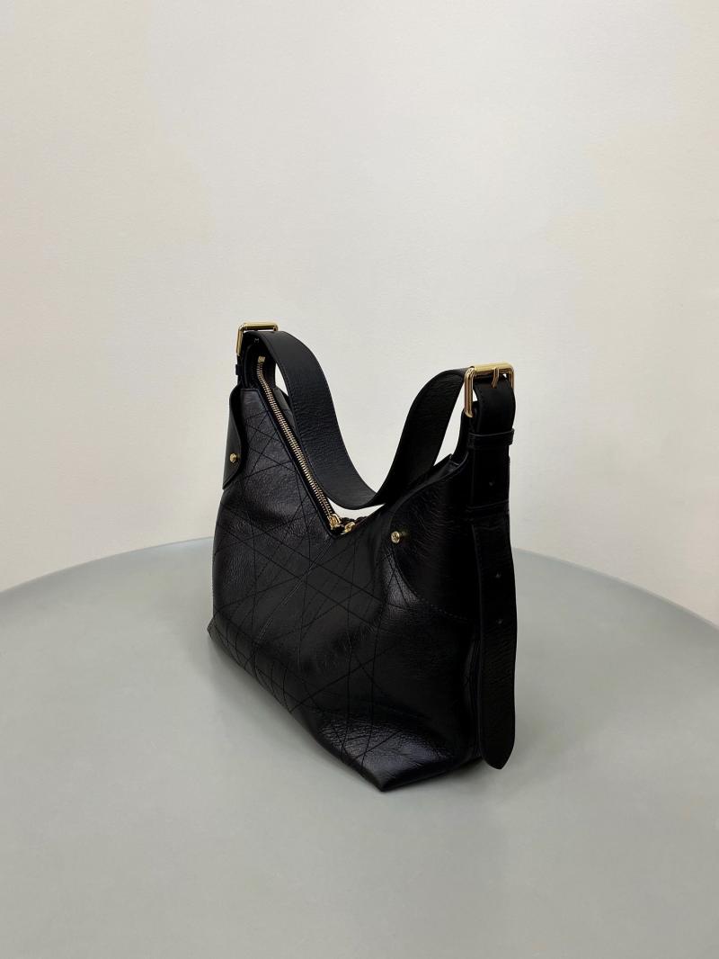 Medium Dior Crinkled Calfskin Voyage Bag Black M2846