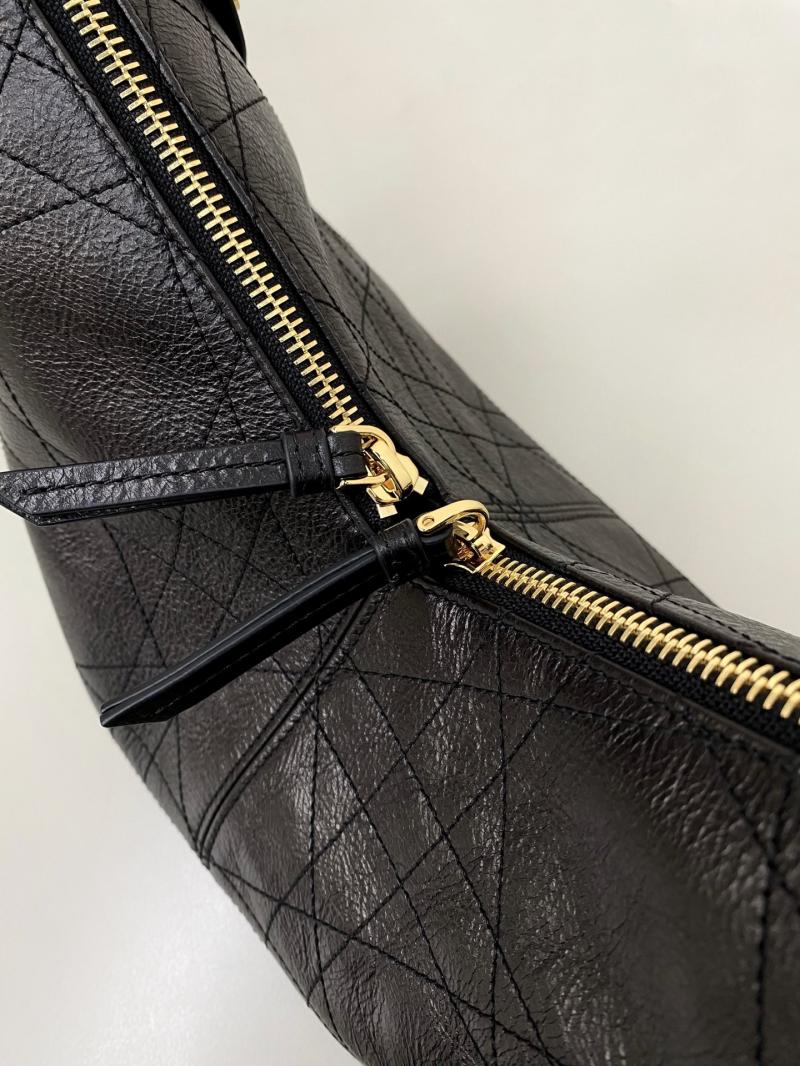 Medium Dior Crinkled Calfskin Voyage Bag Black M2846