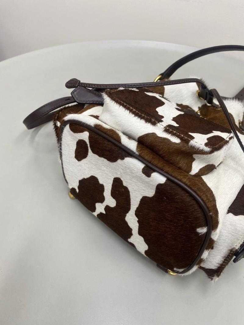 Miu Miu Printed leather backpack 5BZ043