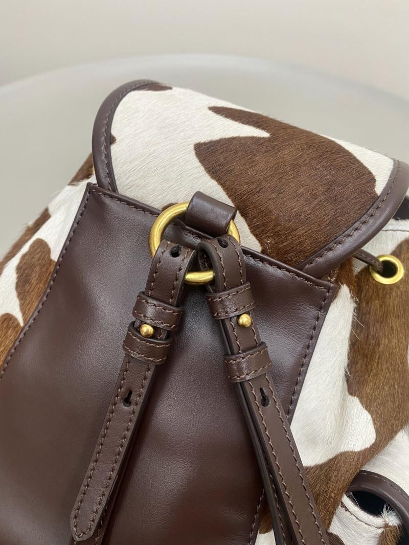 Miu Miu Printed leather backpack 5BZ043