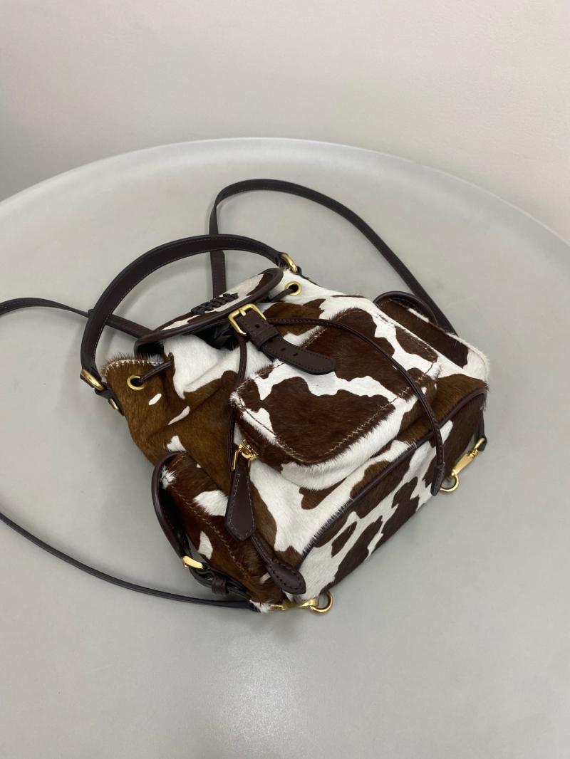 Miu Miu Printed leather backpack 5BZ043