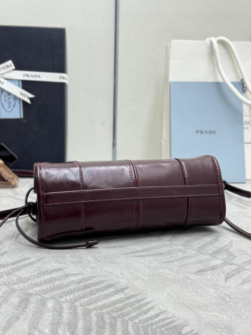 Prada Bonnie leather mini handbag Burgundy 1BA486