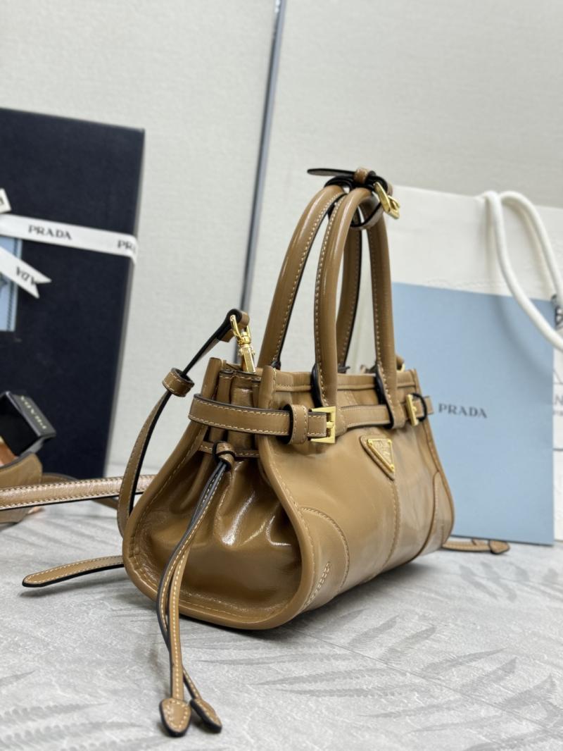 Prada Bonnie leather mini handbag Cameo 1BA486