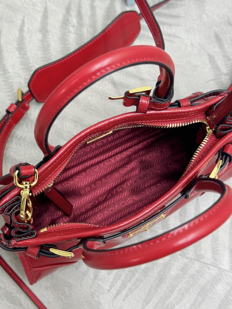 Prada Bonnie leather mini handbag Red 1BA486