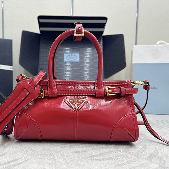 Prada Bonnie leather mini handbag Red 1BA486